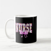 Cute Floral Nk Nurse Coquette Bow Stethoscope Nurs Koffiemok (Links)