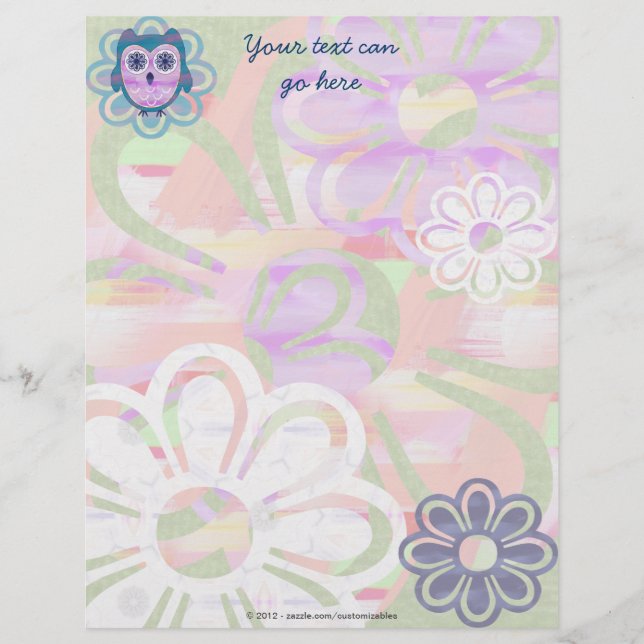 Cute Floral Owl (Voorkant)