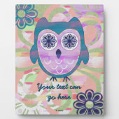 Cute Floral Owl Fotoplaat (Voorkant)