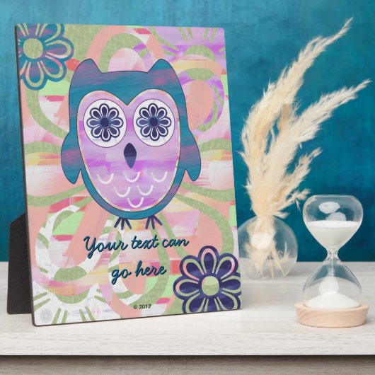 Cute Floral Owl Fotoplaat (Zijkant)