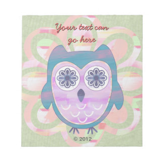 Cute Floral Owl Notitieblok