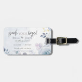 Cute Floral Pack je tassen die de datum opslaan Bagagelabel (Voorkant horizontaal)