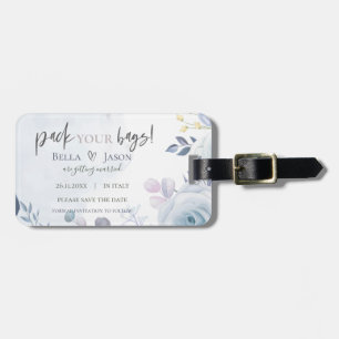 Cute Floral Pack je tassen die de datum opslaan Bagagelabel