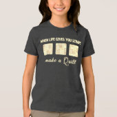 Cute & Floral Patchwork Pattern in Pastel Colours Tri-Blend Shirt (Voorkant)