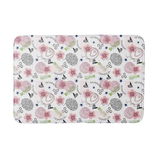 Cute Floral Pattern Badmat (Voorkant)