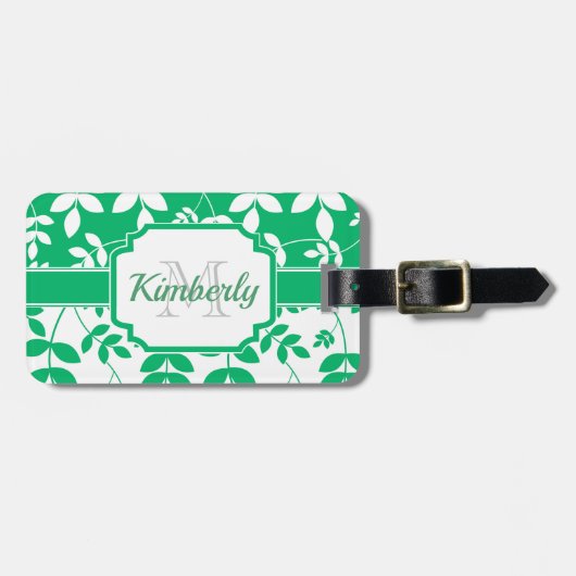 Cute Floral Pattern Bagagelabel (Voorkant horizontaal)