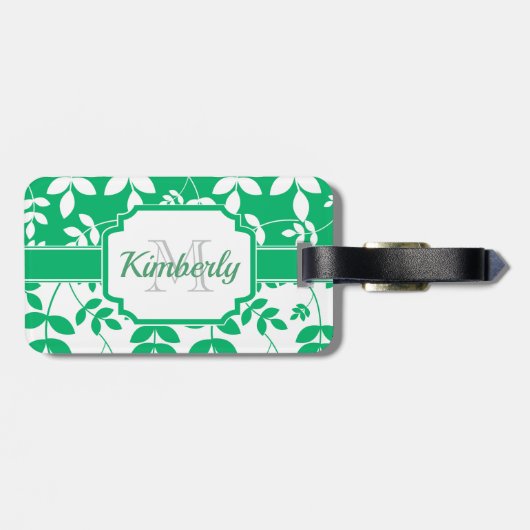Cute Floral Pattern Bagagelabel (Achterkant horizontaal)