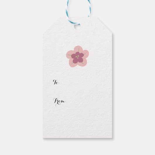 Cute Floral Pattern Cadeaulabel (Achterkant)