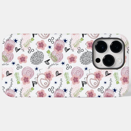 Cute Floral Pattern Case-Mate iPhone Case (Achterkant (horizontaal))