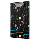 Cute Floral Pattern Customizable Name Klembord (Links)