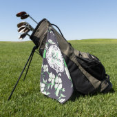 Cute Floral Pattern Golfhanddoek (Groen)