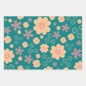  Cute Floral Pattern Inpakpapier Vel (Voorkant 3)