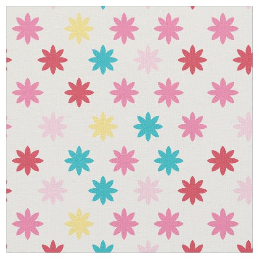 Cute Floral Pattern Kinder Room Stof (Close Up)