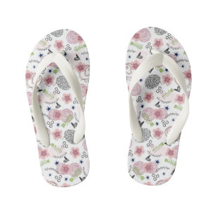 Cute Floral Pattern Kinder Teenslippers