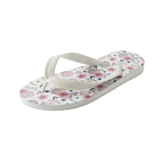 Cute Floral Pattern Kinder Teenslippers (Schuin)