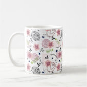 Cute Floral Pattern Koffiemok (Links)