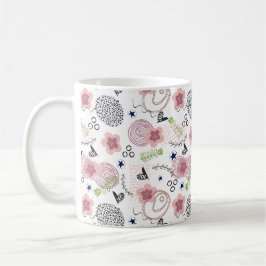 Cute Floral Pattern Koffiemok