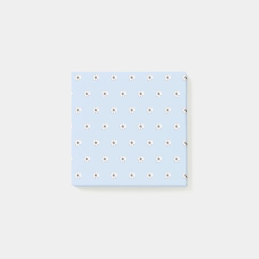 Cute floral Pattern lichtblauw Post-it® Notes (Voorkant)