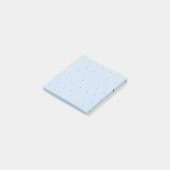 Cute floral Pattern lichtblauw Post-it® Notes (Schuin)