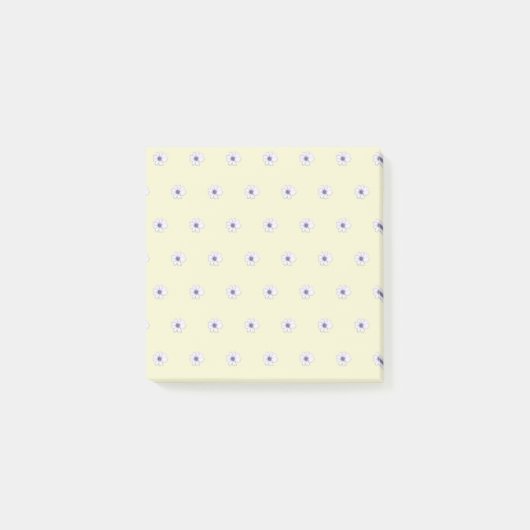 Cute floral Pattern lichtgeel Post-it® Notes (Voorkant)