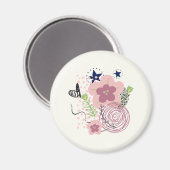 Cute Floral Pattern Magneet (Voorkant / Achterkant)