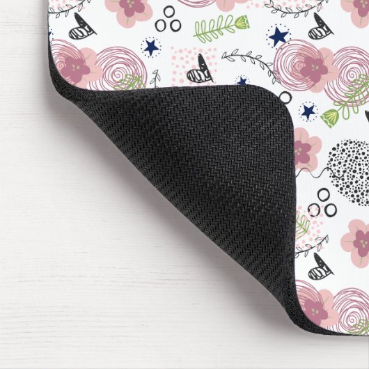 Cute Floral Pattern Muismat (Hoek)