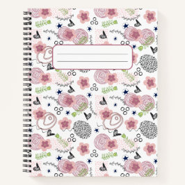 Cute Floral Pattern Notitieboek
