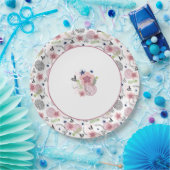 Cute Floral Pattern Papieren Bordje (Feest)