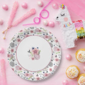 Cute Floral Pattern Papieren Bordje (Feest)