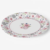 Cute Floral Pattern Papieren Bordje (Gekanteld)