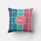 Cute Floral Pattern Personalized Kussen (Achterkant)