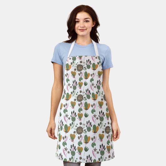 Cute Floral Pattern Schort (Gedragen)