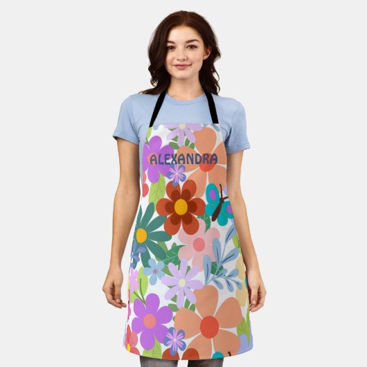 Cute Floral Pattern Schort (Gedragen)