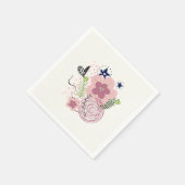 Cute Floral Pattern Servet (Hoek)