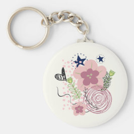 Cute Floral Pattern Sleutelhanger