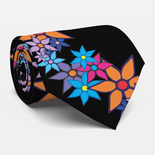Cute Floral Pattern Stropdas (Opgerold)