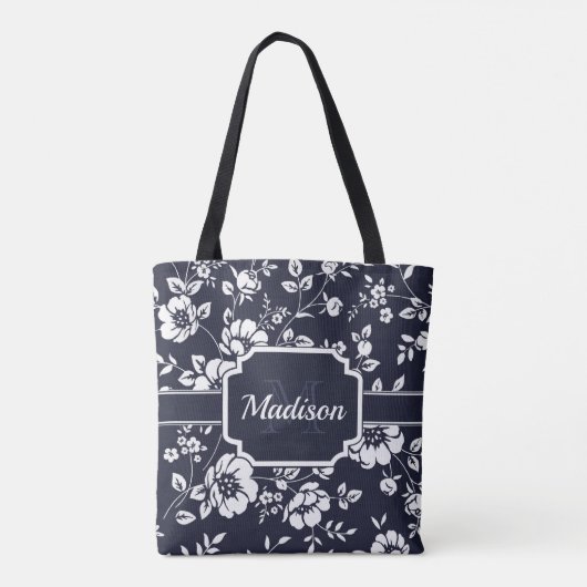 Cute Floral Pattern Tote Bag (Achterkant)