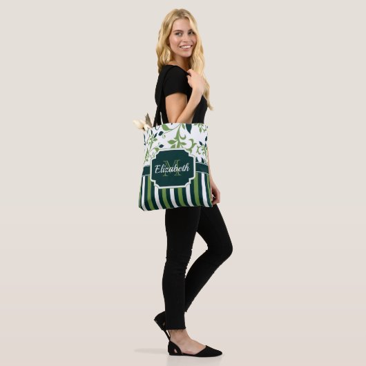 Cute Floral Pattern Tote Bag (Op model)