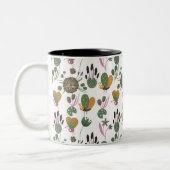 Cute Floral Pattern Tweekleurige Koffiemok (Links)