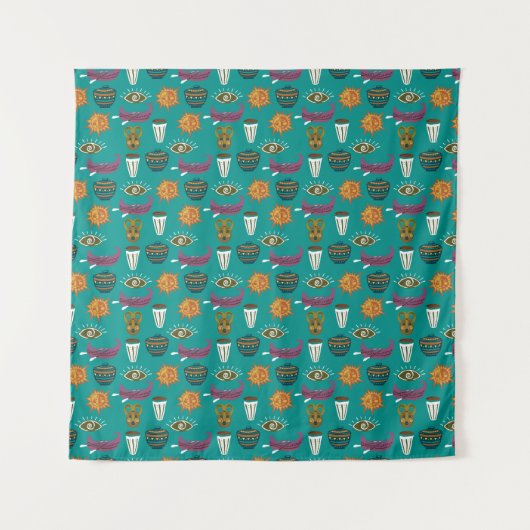 Cute Floral Pattern Wandkleed (Voorkant)