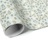 Cute Floral Pattern Wrapping Paper Roll Cadeaupapier (Rol Hoek)