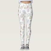 Cute Floral patterned Easter Leggings (Voorkant)