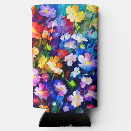 Cute Floral Personalized Monogram koeler (Achterkant)