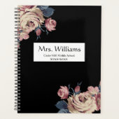 Cute Floral Personalized Teacher Planner (Voorkant)