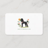 Cute Floral Pet Cut Poodle Dog Pet Care Visitekaartje (Achterkant)