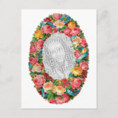 Cute  Floral Photo Template Briefkaart (Voorkant)