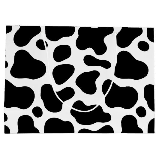 cute floral pink Holy Cow leather 1st Birthday Groot Cadeauzakje (Achterkant)