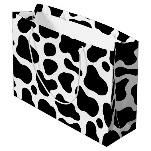 cute floral pink Holy Cow leather 1st Birthday Groot Cadeauzakje (Achterkant Gekanteld)