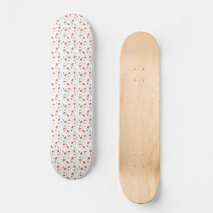 Cute Floral Poppy Pattern Skateboard Deck