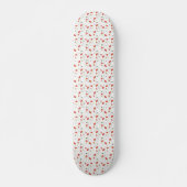 Cute Floral Poppy Pattern Skateboard Deck (Voorkant)